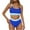 Blue, variant on Youyipin womens swimsuits 2 piece High Waisted Tummy Control Ribbed Bikini Crop Top Brazilian Swimsuit Set swim suits for women 2025