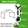 thumbnail image 6 of Euqvunn Dog Shade Shelter, Portable Outdoor Dog Tent with Waterproof Cover, Pet Shade House for Garden, Patio, Backyard, Travel - Gray, 6 of 11