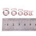 thumbnail image 4 of 50pcs Fishing Solid Stainless Steel Snap Split Ring Lure Tackle Connector New, 4 of 5