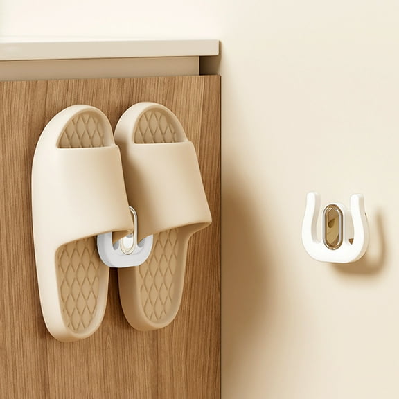 Family Gifts Wall Mounted Shoe Rack Bathroom Slippers Rack Without Punch Door Shoe Rack Bathroom Draining Rack Hook