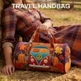 thumbnail image 3 of Retro Bus Embroidered Canvas Travel Bag, Large Capacity Quilted Duffel handbags for Unisex Gym, Sports, and Short-Term Travel, 3 of 5