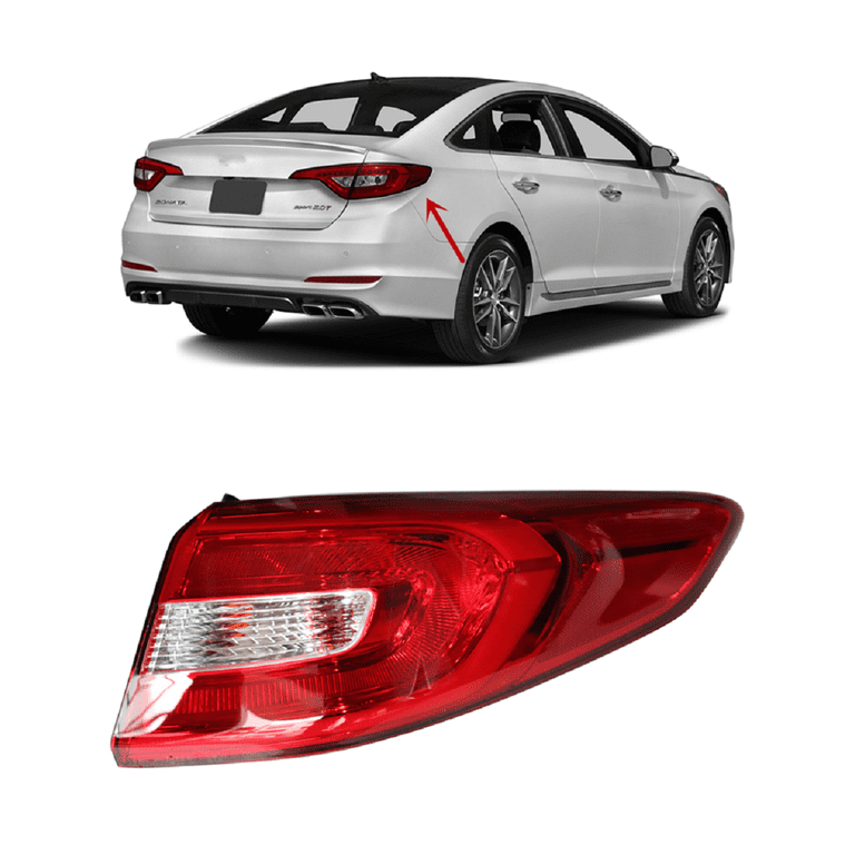 RH Tail Light Assembly For Hyundai Sonata 2015-2017 – Passenger Side, Red/Black, Halogen/LED