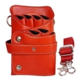 thumbnail image 2 of Home Textile Storage,Hair Tool Bag Leather Salon Bag Portable Hairdresser Bag With Waist Shoulder Belt Hairdresser Scissor Multifunction Tools Bag For Comb Clip Shear Bag, 2 of 8