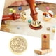 thumbnail image 5 of Cuadros Decorativos Sello de cera Sello Retro Redondo Estrella Luna Cera de sellado Dedicado Cabeza de cobre (J) Likrtyny embutido en tela, 5 of 6