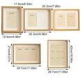 thumbnail image 2 of jesticaly Multifunctional Wooden Medal Photo Holder Showcase Achievements Photo Frame Storage Display Picture 10 inch double hole, 2 of 6