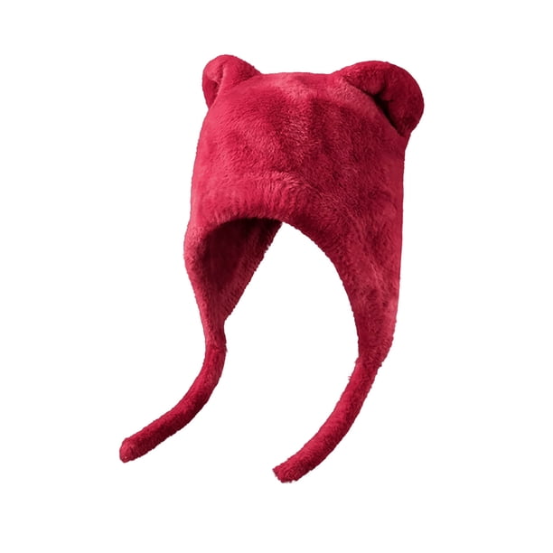 Sombreros de invierno para mujer, de color liso, cálidos y protectores, de poliéster, gruesos.