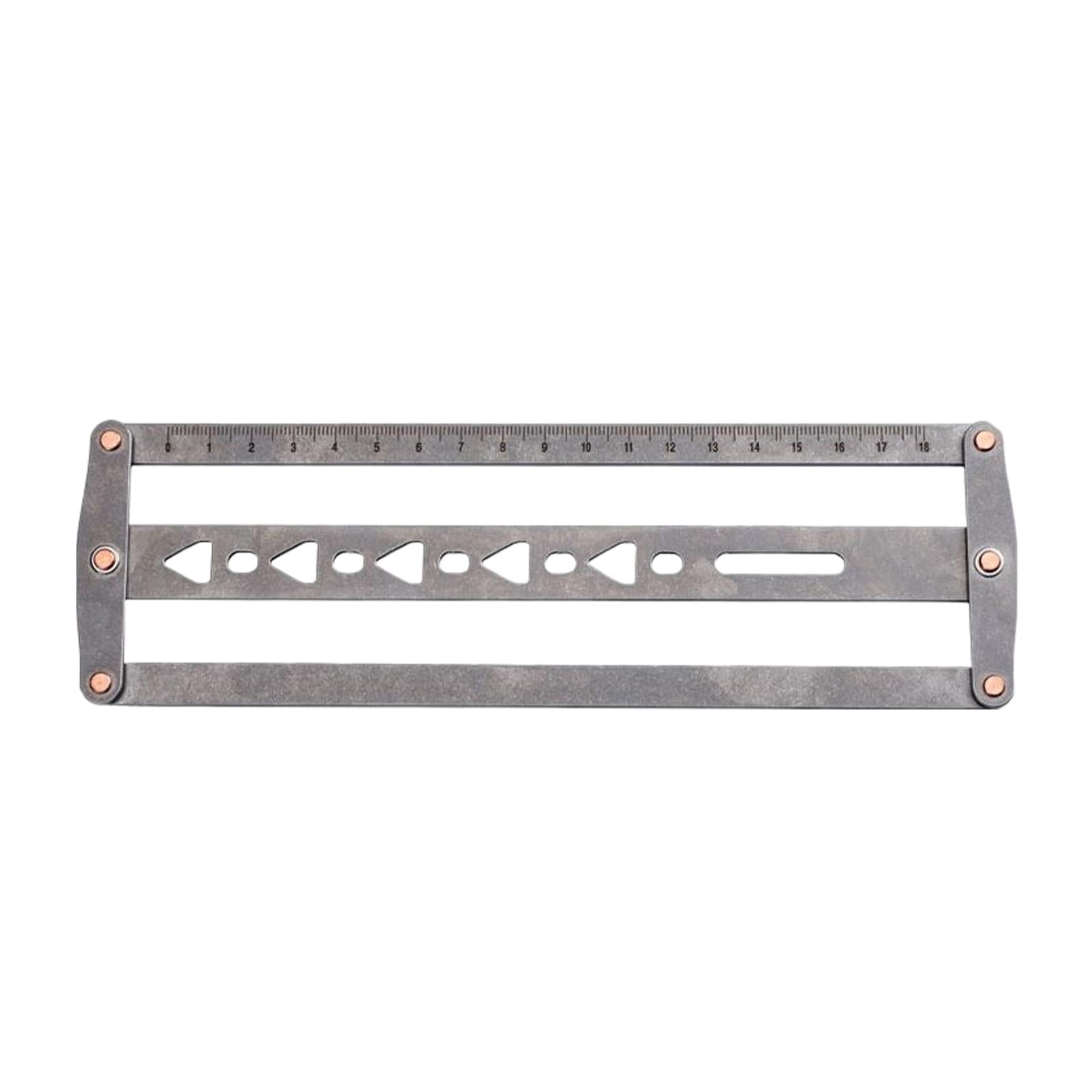 Leather Belt Auxiliary Positioning Punch Ruler Leathercraft Tool Metal Lightweight Durable Handmade Belt End Tool Cutting Punch Hole Tool A