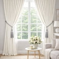 thumbnail image 2 of Evideco French Home Goods Curtain Holdbacks Set of 2 Decorative Curtain Tiebacks With Tassel - Silver Mist, 2 of 9