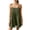 Army Green-1, variant on Womens Cami Mini Dresses Spaghetti Strap Sleeveless Short A Line Flowy Swing Summer Loose Short Sundress