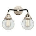 thumbnail image 4 of Innovations Lighting  Nouveau 2 Beacon - 2 Light 14" Bath Vanity Light Clear/Black Polished Nickel, 4 of 5