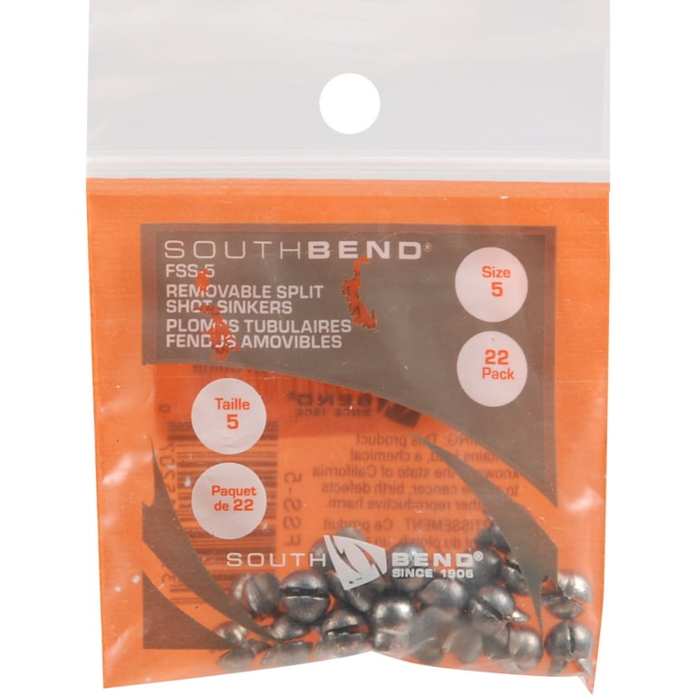 South Bend Removable Split Shot Sinker Fishing Weights Terminal
