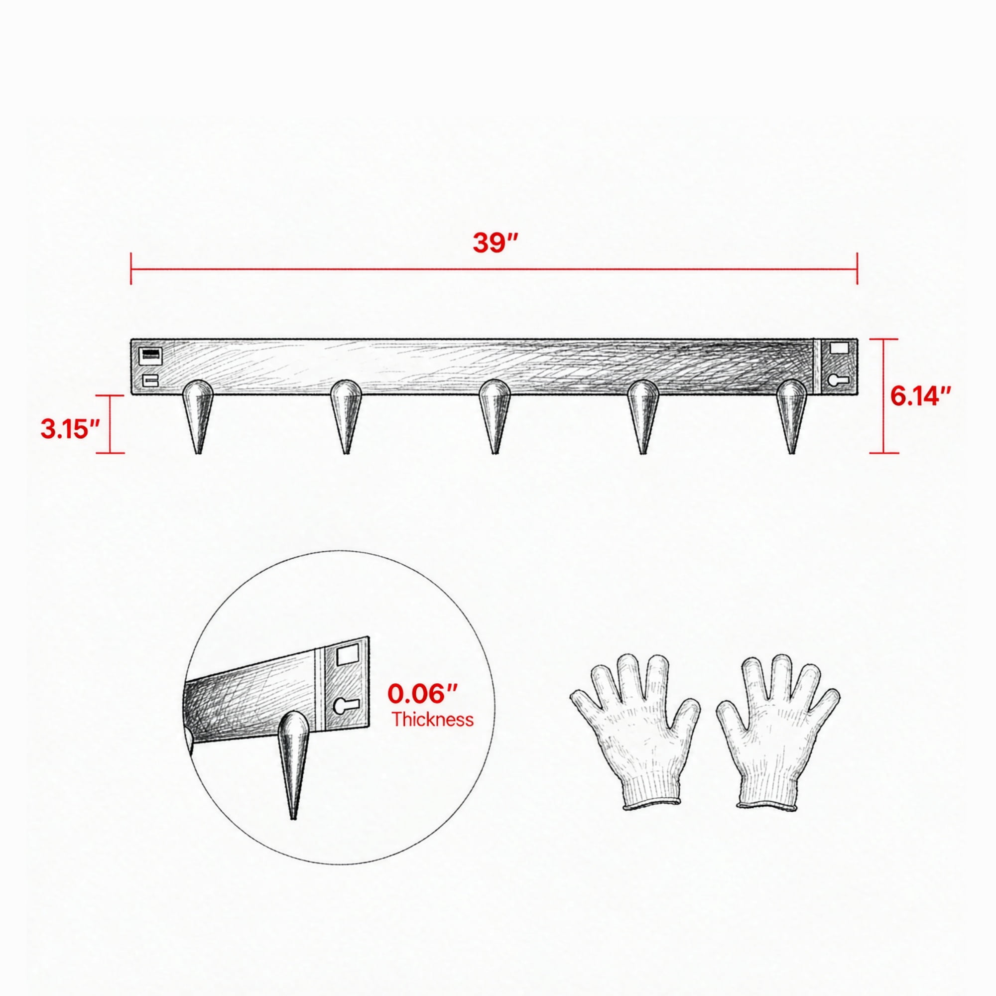 5-Pack Steel Landscape Edging (39" x 3"), Bendable Garden Border & Heavy Duty Lawn Edging for Flower Beds
