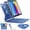 Blue, variant on Detachable Keyboard Case with Floating Cantilever Stand for iPad 10th/11th Gen A16, 7-Color Backlight & Smart Trackpad,Black