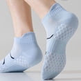 thumbnail image 5 of EOYWHK Men's Ankle Socks Low Cut Breathable Moisture Wicking Athletic Running Gym Socks Mesh Massage Bottom No Slip Socks Blue Free Size, 5 of 8