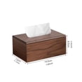 thumbnail image 5 of Walnut Wood Tissue Box Cover, Solid Wood Paper Tissue Holder, Rectangular Napkin Dispenser, Office and Home Tissue Storage Box, with Christmas Holiday Decor for Tabletop, 5 of 8