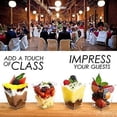 thumbnail image 4 of DLux 40 x 5 oz Mini Dessert Cups with Lids and Spoons, Square Large - Clear Plastic Parfait Appetizer Cup - Small Reusable Serving Bowl for Tasting Party Desserts Appetizers - Recipe Ebook, 4 of 6