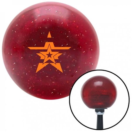 American Shifter 55540 Orange Starin a Starin a Star Red Metal Flake Shift Knob with M16 x 1.5 Insert Auto