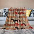 thumbnail image 2 of ARISTURING  Wrangler Running Horse Country Sherpa Throw Blanket, Brown, One Size, 2 of 6