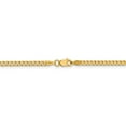 thumbnail image 5 of Real 14kt Yellow Gold 2.3mm Flat Beveled Curb Chain; 20 inch; Lobster Clasp; for Adults and Teens; for Women and Men, 5 of 6