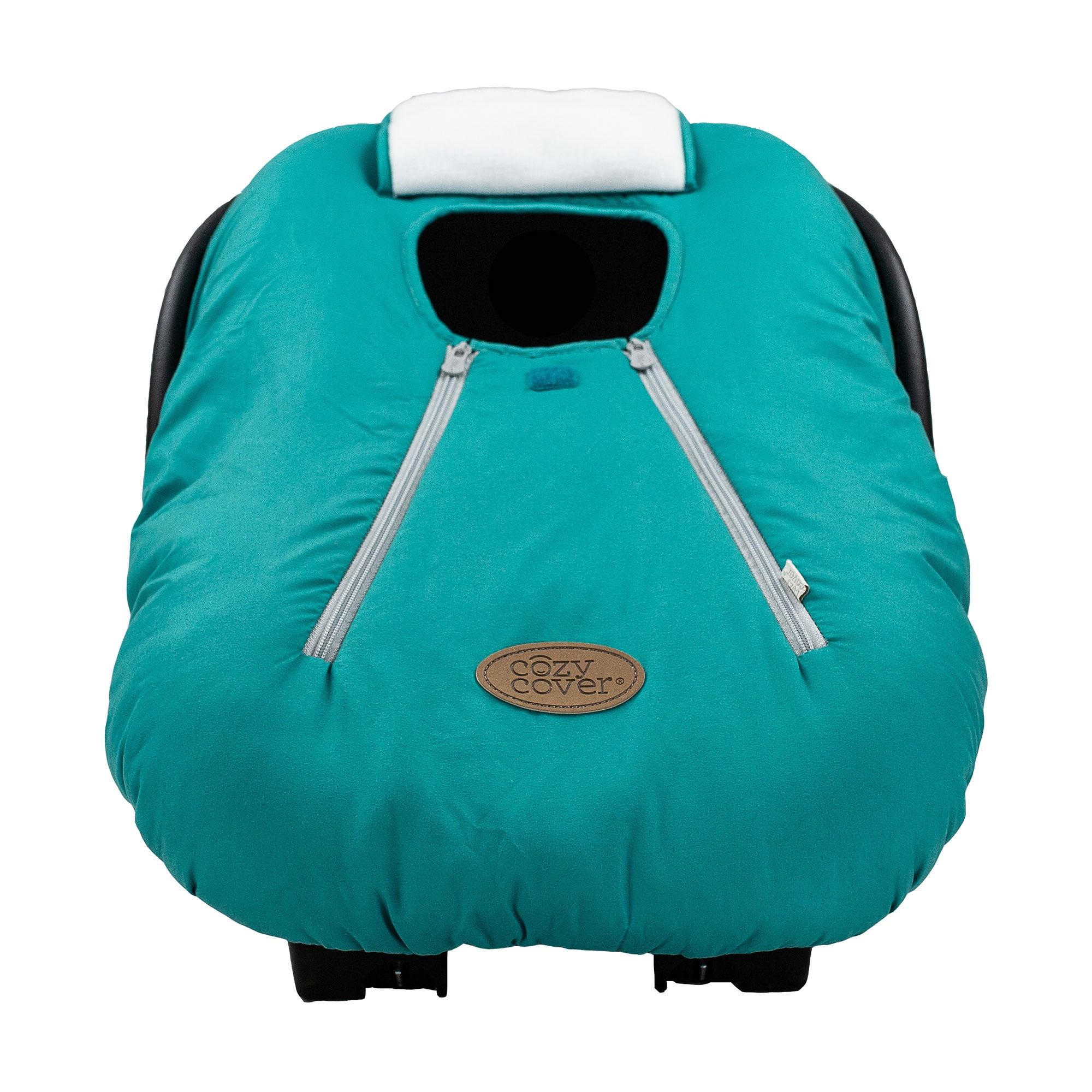 CozyBaby Original Infant Car Seat Cover w/Dual Zippers & Elastic Edge, Teal