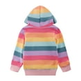 thumbnail image 2 of Baby Girl Unicorn Pullover Hoodie Rainbow Stripes Sweatshirt with Kangaroo Pocket Toddler Fall Winter Outfit (8213-4T), 2 of 6
