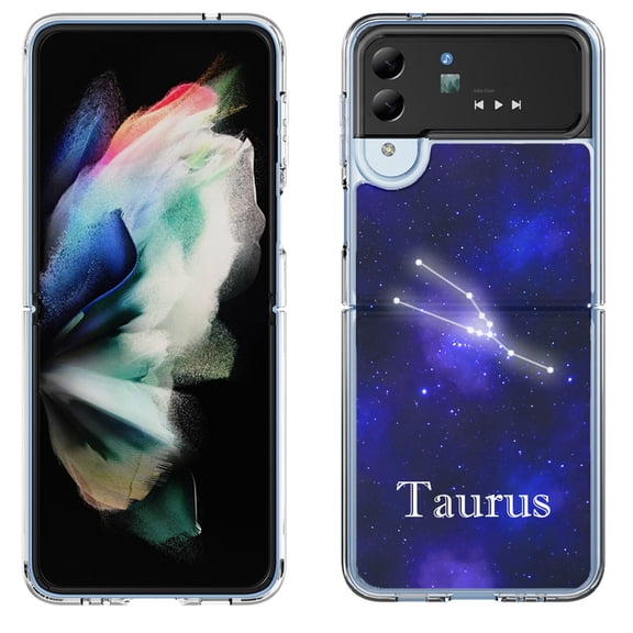 Shockproof Bumper Phone Case for Samsung Galaxy Z Flip 4 5G, by OneToughShield ® - Taurus