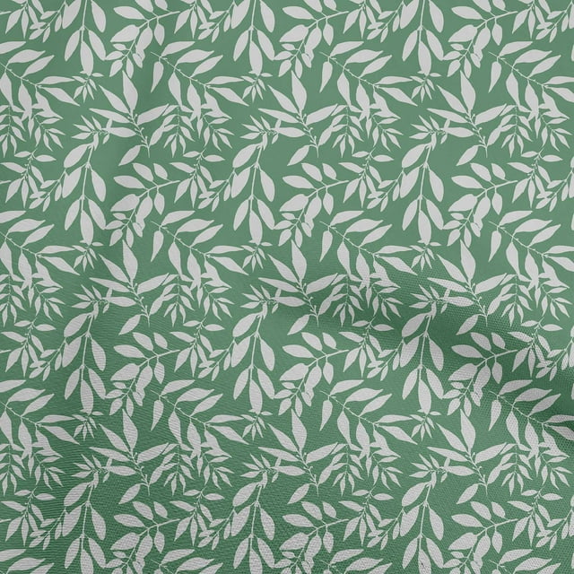 oneOone Tissu Velours Vert Floral Tissu pour Robe Tissu Imprimé au Mètre 58 Pouces de Large