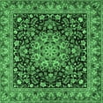 thumbnail image 1 of Ahgly Company Indoor Square Medallion Emerald Green Traditional Area Rugs, 8' Square, 1 of 4