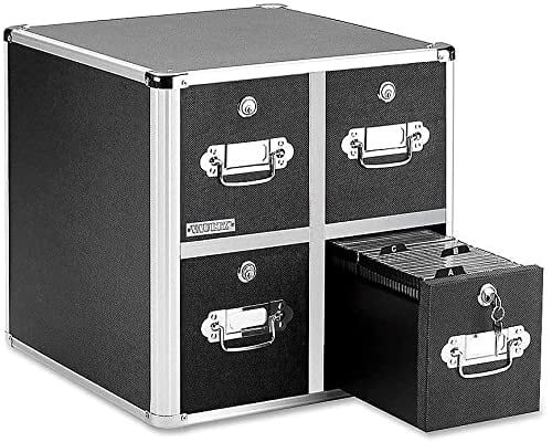 4 Drawers Details about   Vaultz Locking CD File Cabinet 15.25 x 14.00 x 14.50 Inches Black 