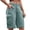 Light Blue, variant on APEXFWDT Womens Bermuda Shorts Casual Elastic Waist Wide Leg Shorts Knee Length Summer Cargo Shorts with Pockets S-2XL