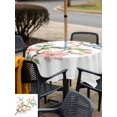 thumbnail image 6 of Square Outdoor Tablecloth with Umbrella Hole Summer Flowers Outside Table Cloth Waterproof Patio Table Cover Watercolor Spring Butterfly Floral Zipper Tablecloths for Picnic Party Camping 54x54 Inch, 6 of 8