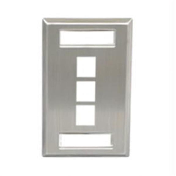 Faceplate- Id- Stainless- 1-gang- 3-port