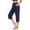 Navy, variant on jjayotai Womens pants Clearance Saving Capri Pants for Women, Summer Loose Yoga Pants Womens Comfy Casual Workout Elastic Waist Trousers With Pockets