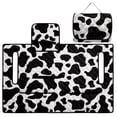 thumbnail image 5 of Xixirimido Golf Cart Seat Cover with 4 Pocket Quilted Golf Cart Seat Blanket Universal Club Car Seats Towel Fits 2-Person Carts Golf Carts Accessories, Black Cow Print, 5 of 8