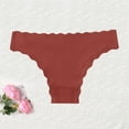 thumbnail image 2 of Swuxness Women's Low Waist Breathable Thong Briefs, Women Panties, Women's Breathable Low Wave Comfortable Soft Bikini Briefs Panties for Everyday Watermelon Red, S, 2 of 4