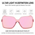 thumbnail image 2 of Gafas de sol Dollger Oversized Square Pink UV400 para mujer/hombre, 2 of 4
