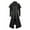 Black, variant on WREESH Mens Steampunk Long Trench Coat Gothic Vintage Tailcoat Jacket Lapel Zip Up Overcoat Leather Deco Lace Up Frock Coat Black