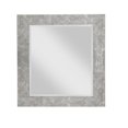 thumbnail image 1 of Benzara BM205957 Polystyrene Wall Mirror with Hammered Ripple Design, Gray & Silver, 1 of 2