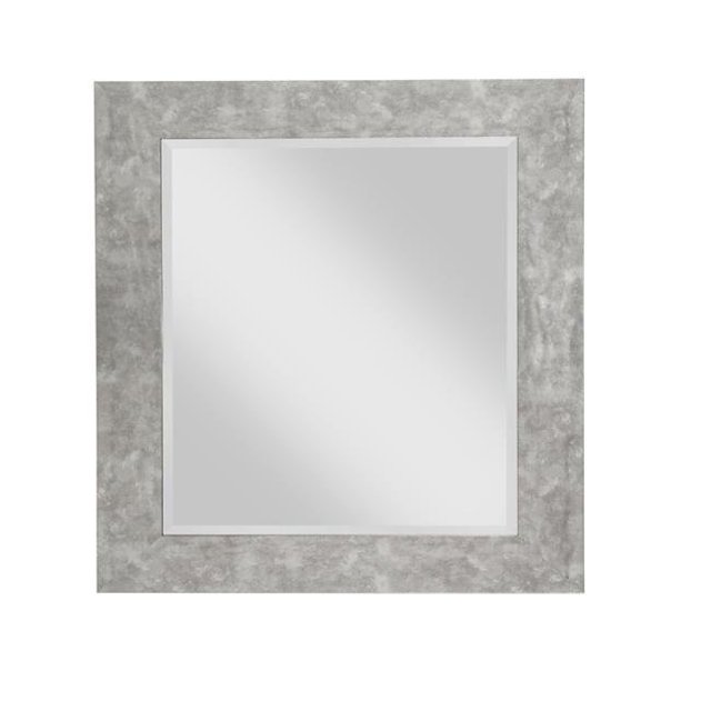 Benzara BM205957 Miroir Mural en Polystyrène avec Design Ondulation Martelé&44; Gris & Argent