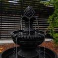 thumbnail image 6 of XBrand 39" 2-Tier Outdoor Freestanding Solar Water Fountain - Classic Design, Black Resin Bird Bath with Pump - Ideal for Yard, Lawn and Garden, Porch Décor, 6 of 12