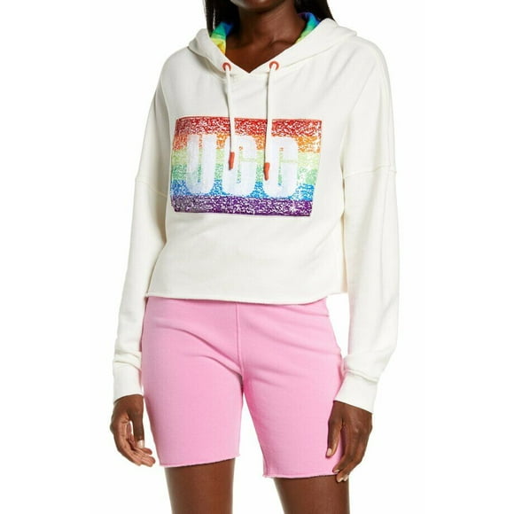 UGG Pride Keira Crop Hoodie Rainbow Sequins ( XXS )