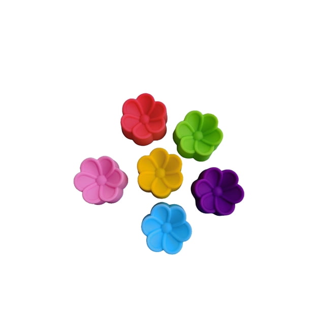 Wosthever Paquete de 6 moldes de chocolate en relieve moldes para manualidades Fondant Casting Die Herramientas y accesorios para hornear Color aleatorio