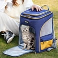 thumbnail image 2 of Sac de Transport pour Animaux Pliable avec Sangle Rembourrée Sac de Transport Léger pour Maison Randonnée Extérieure Jaune, 2 of 8
