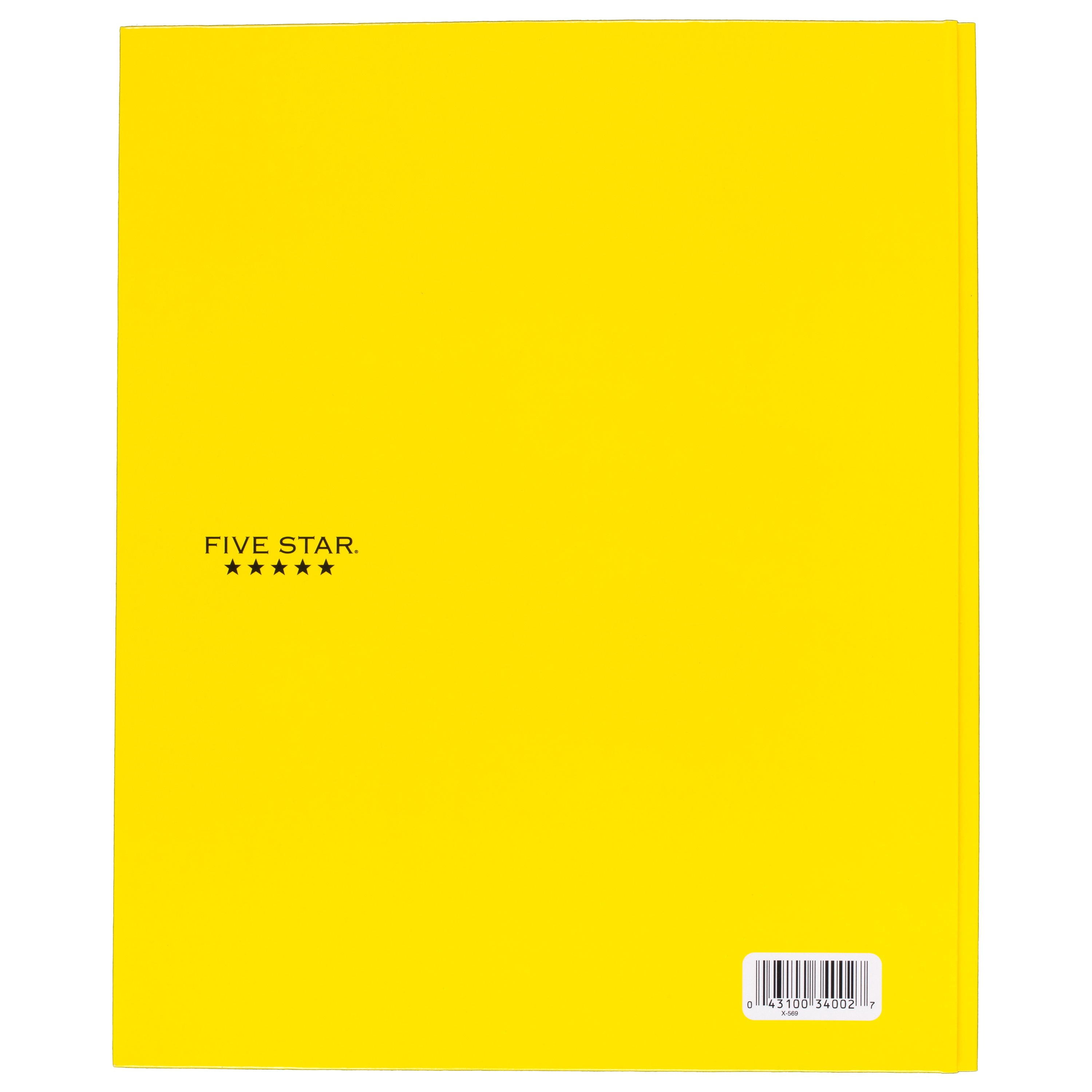 Five Star Pocket and Prong 2-Pocket Paper Folder, Yellow (34567)