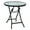 Clear-18 Inch Round, variant on Spaco Outdoor Side Table, Patio Side Table with Tempered Glass Tabletop, Outdoor Side Table for Patio, Pool, Porch