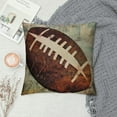 thumbnail image 2 of COMIO  Vintage American Football Pillow Covers Ball Games Sport Lover Rugby Pattern Pillow Case Cushion Cover Decoration Home Couch Bed  (Rugby 01), 2 of 5