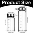 thumbnail image 3 of Spice Jars with Shaker lids Adjustable,Transparent Borosilicate Glass Spice Shaker Jar with Measurement Mark,Stainless Steel Lid Seasoning Container for Salt Pepper Herb BBQ Spices Storage, 3 of 5