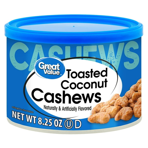 Great Value Toasted Coconut Cashews, 8.25 oz