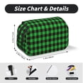 thumbnail image 5 of Sikiie Buffalo Plaid Green Black Print Flip Double-layer Pencil Case, All-purpose Stationery Bag for Study and Office, Zipper Design, Unisex, 5 of 7