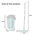 thumbnail image 2 of Squeeze Flat Mop Bucket System - Hand Free Dry Wet Self Wringing Floor Cleaning Kit,360 Degree Rotation Stainless Steel Telescopic Pole Handle,2 Reusable Microfiber Pads, 2 of 8